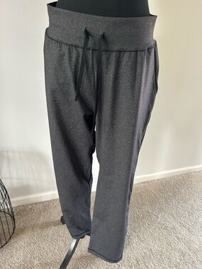 adidas Dark Gray/Black Drawstring Jogger Sweatpants